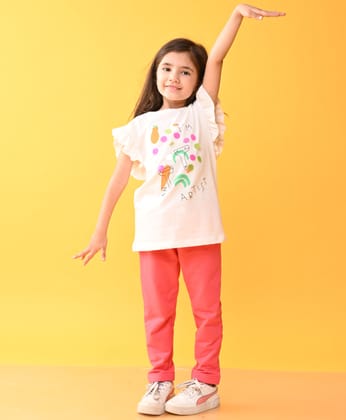 ARTIST HOT PINK HEART JOGGER SET - WHITE/PINK-6-12 MONTHS / 2N / Multi