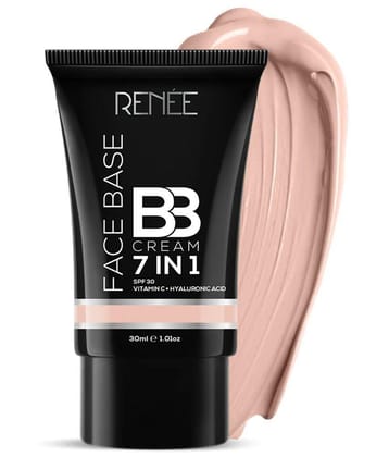 RENEE Face Base BB Cream 7 in 1 with SPF 30 PA+++, Enriched Vitamin C Sesame 30ml