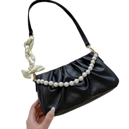 Ladies Pleated Shoulder Bag Female Temperament Leisure Bag Exquisite Gift for Ladies Birthday