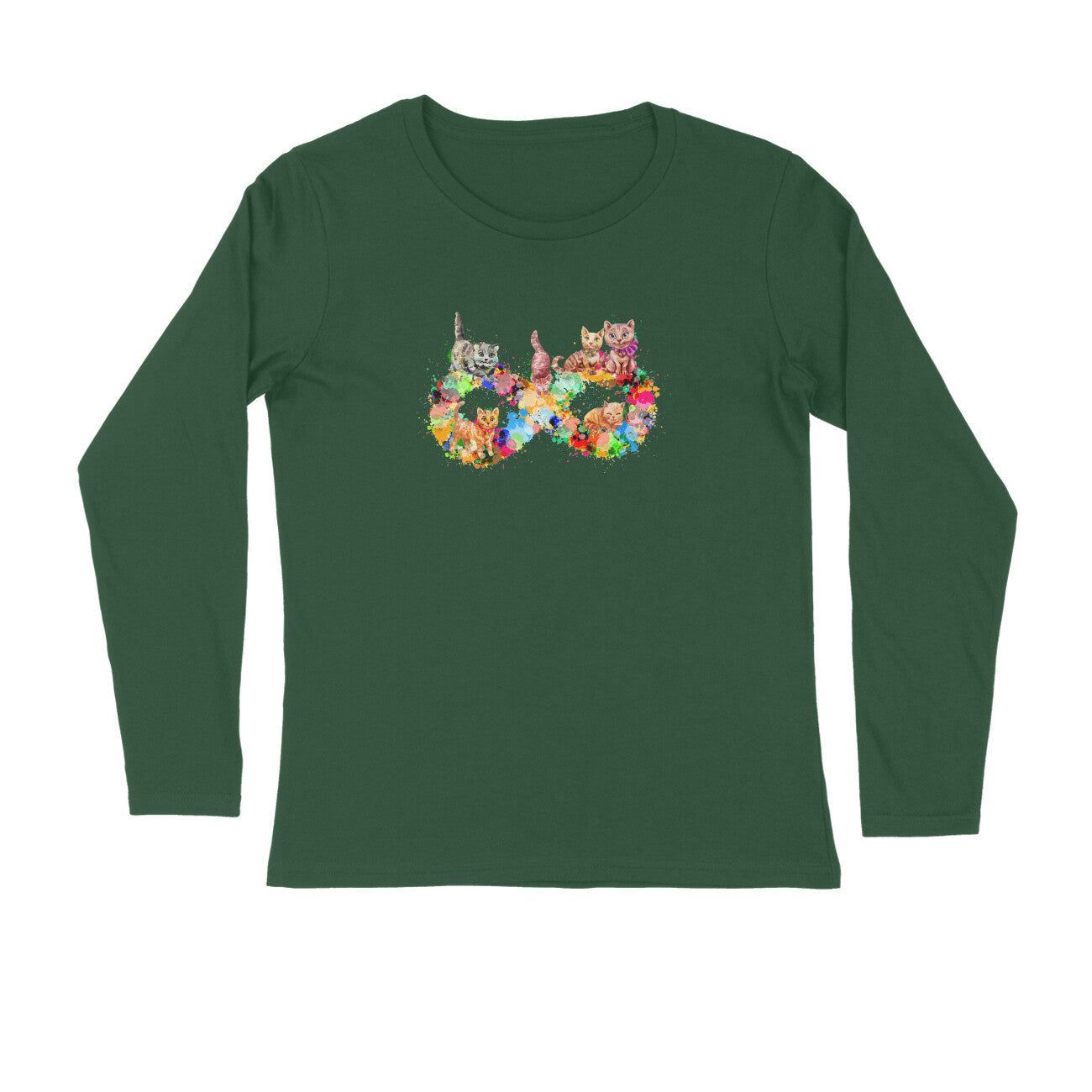 Full Sleeves Round Neck (Men) - Infinity Cat Love (7 Colours)