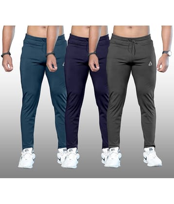 FTX Light Grey Lycra Men's Trackpants ( Pack of 3 )