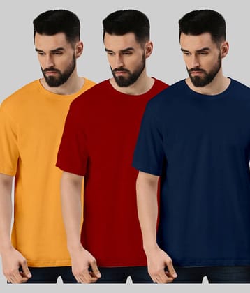 Veirdo Pack of 3 100% Cotton Oversized Fit Men's T-Shirt ( Off-White )