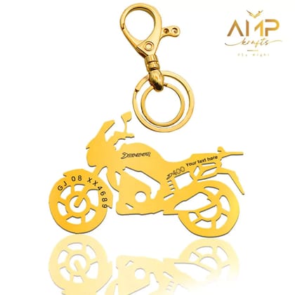 Bajaj Dominar 400 Keychain-Gold