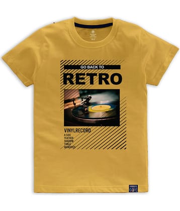 CODEZ Pack of 1 Boys Cotton Blend T-Shirt ( Yellow )