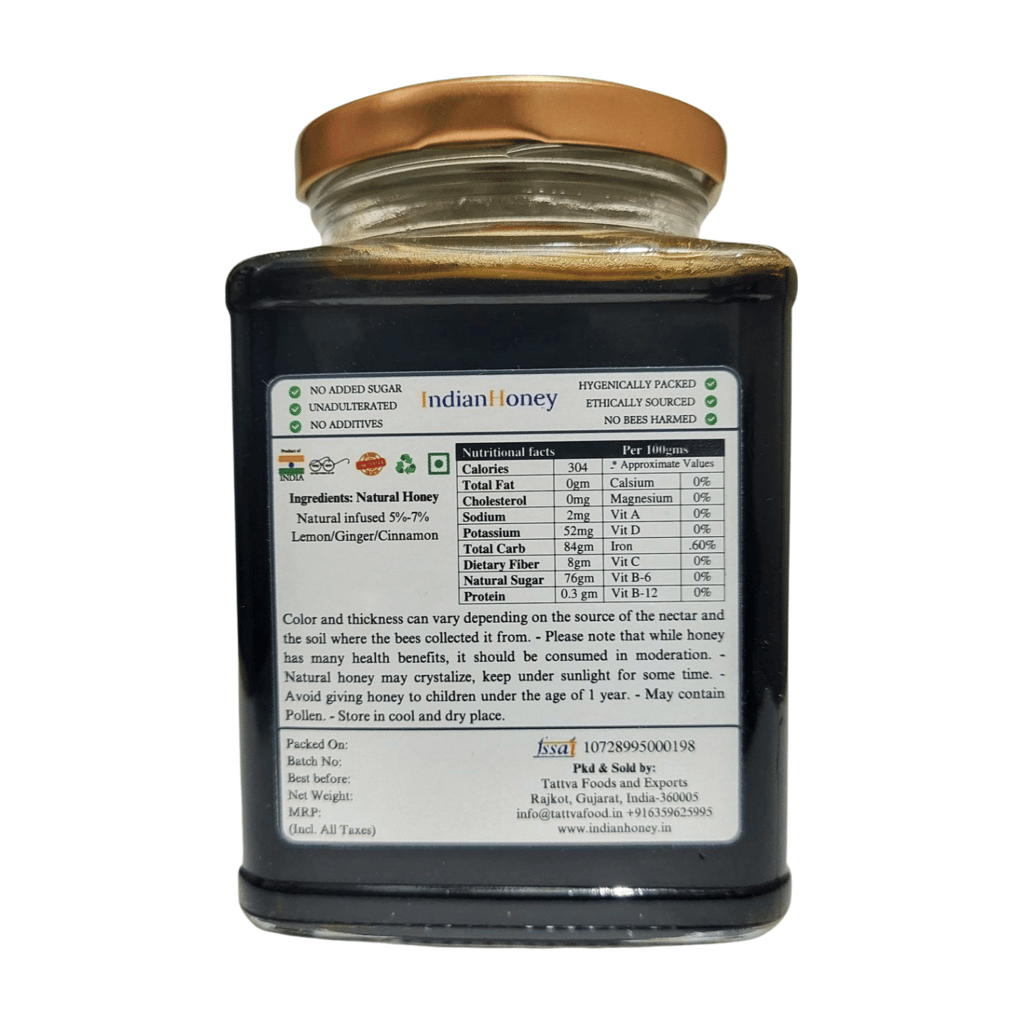 IndianHoney Tulsi Honey A Natural, Aromatic Infused With The Rich Flavor Earthy Freshness