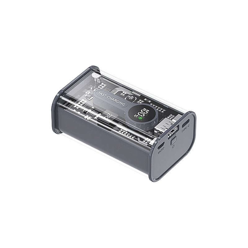 Amytel Transparent 25watt Fast Charging compact Power Bank with 10,000 Mah (6 Month warranty)