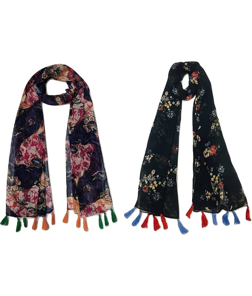 stolevilla Multi Printed Poly Cotton Yarn Stoles