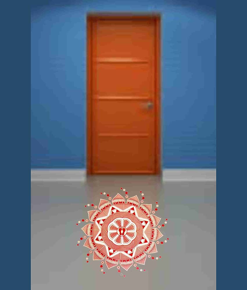 Decor Villa RANGOLI Festive Sticker ( 14 x 15 Inch )