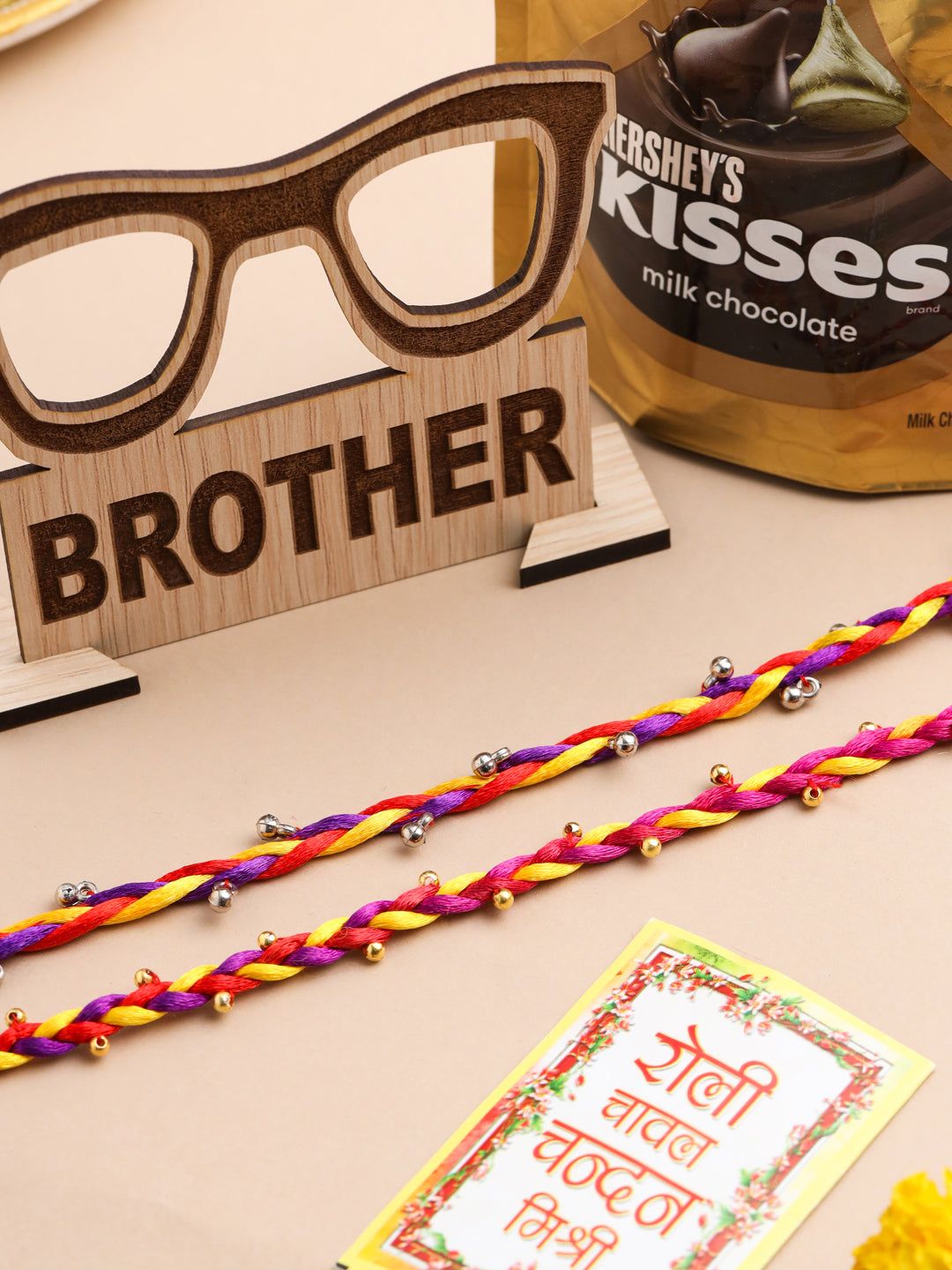 NVR Men Multicolor Artificial Beads Thread Rakhi, Combo for Rakshabandhan-One Size / Multicolor