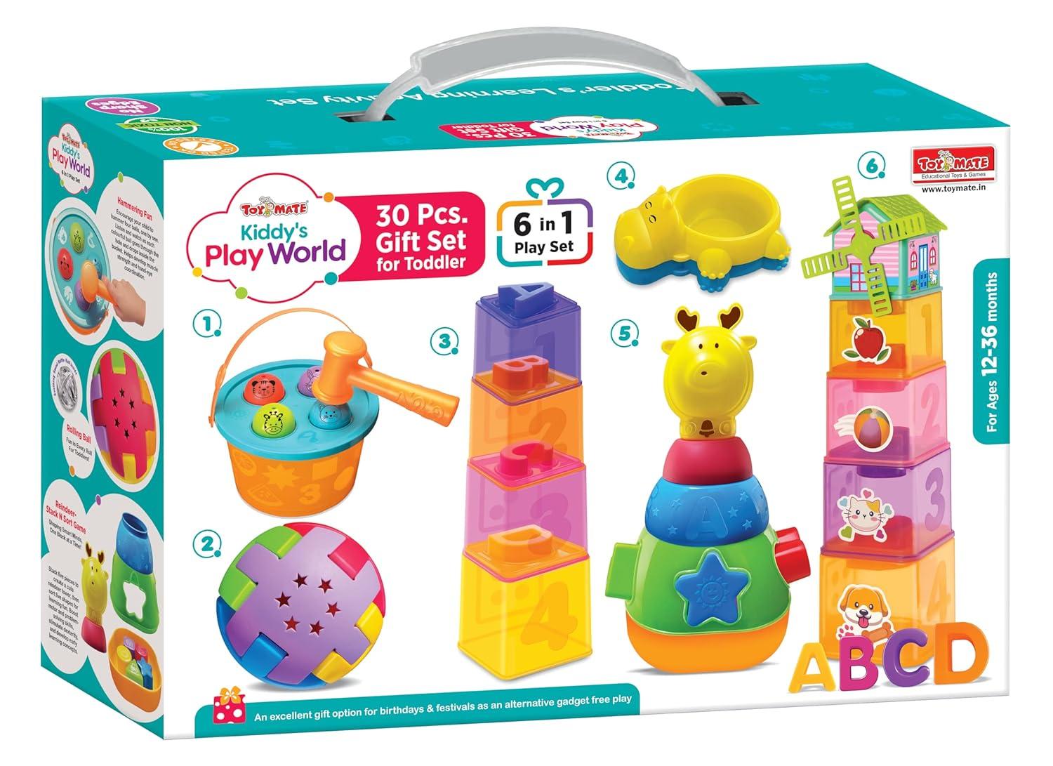 Toymate Kiddy's Play World, 6 in 1 Toddler's Activity Play Set
