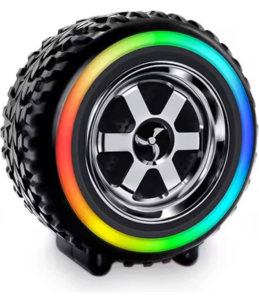 COREGENIX RGB TYRE 10 W Bluetooth Speaker Bluetooth V 5.1 with USB,SD card Slot,Call function Playback Time 10 hrs Black