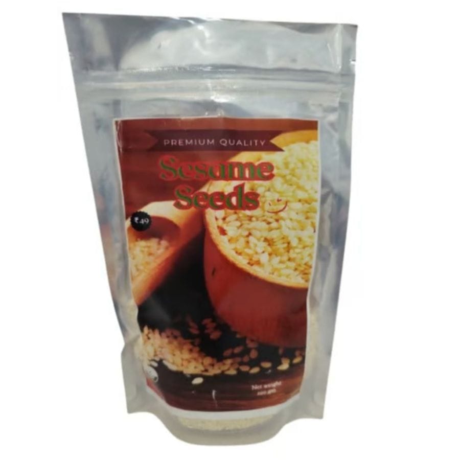 Premium Quality White Sesame Seeds for Cooking & Baking - 100 gm