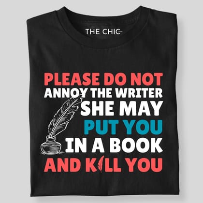 PLEASE DO NOT ANNOY THE WRITER-Black / S