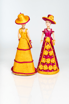 Macrame Doll set of 2 each