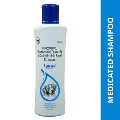 Intas Conaseb Antibacterial Antifungal Shampoo for Dogs & Cats - 200ML