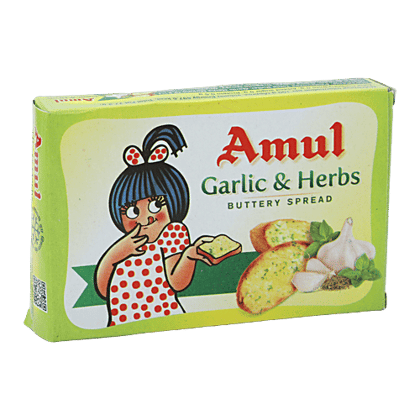 Amul Garlic & Herbs Buttery Spread, 100 g Carton