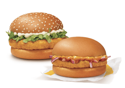 Chicken Surprise Burger + McChicken Burger