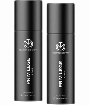The Man Company Deo For Men - Privilege Bold- 150mlx2 Deodorant Spray for Men 300 ml ( Pack of 1 )