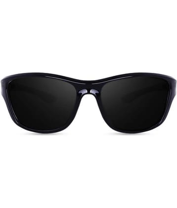 Kanny Devis - Black Wrap Around Sunglasses ( Pack of 1 )