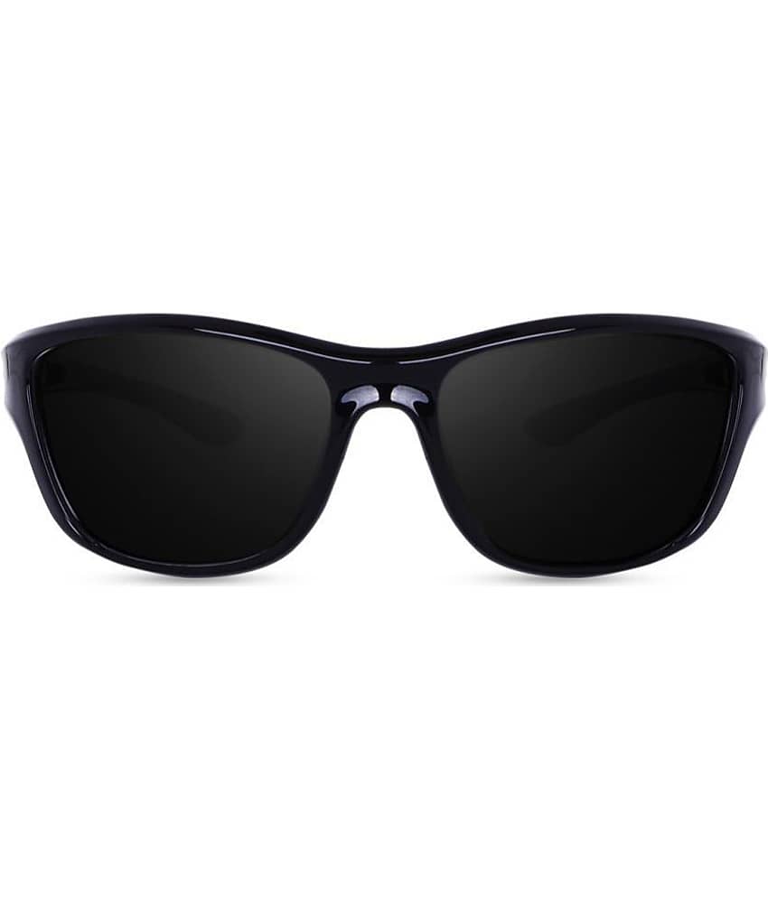Kanny Devis - Black Wrap Around Sunglasses ( Pack of 1 )