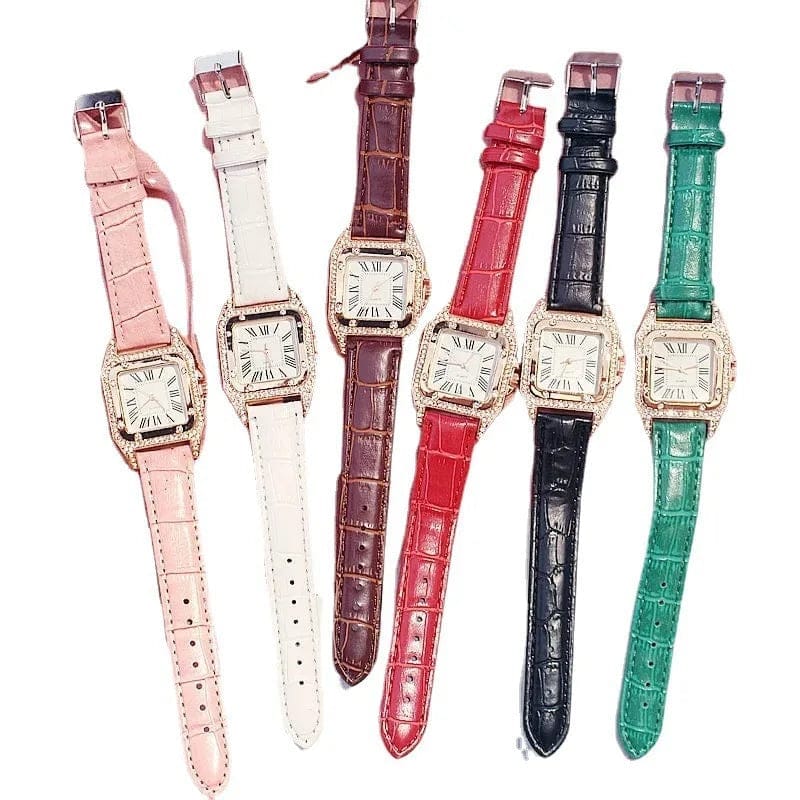 Fashion Luxury Full Crystal Watch Set Diamond Jewelry Bracelet Watch Set For Women Gift