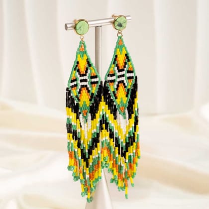 Bohemian Beaded Long Tassel Earrings