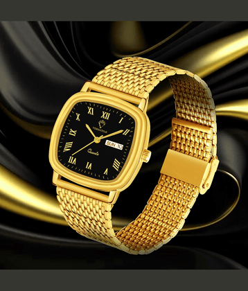 Versatile Gold Metal Analog Men's Watch