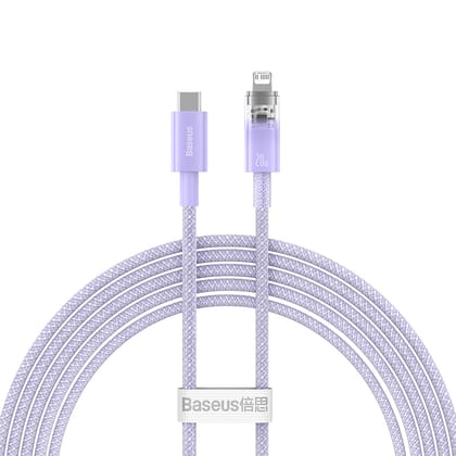 Baseus Explorer Series Fast Charging Cable with Smart Temperature Control Type-C to iP 20W-2m / Purple