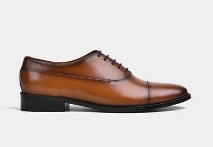 ROSSO | MEN TAN CAP TOE LACEUP (SALE)-UK 8