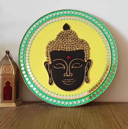MANDALA ART BUDDHA THEMED WITH POOR RESIN DUST PROOF AND WATER PROOF ART PACK OF ONE (12" inch)