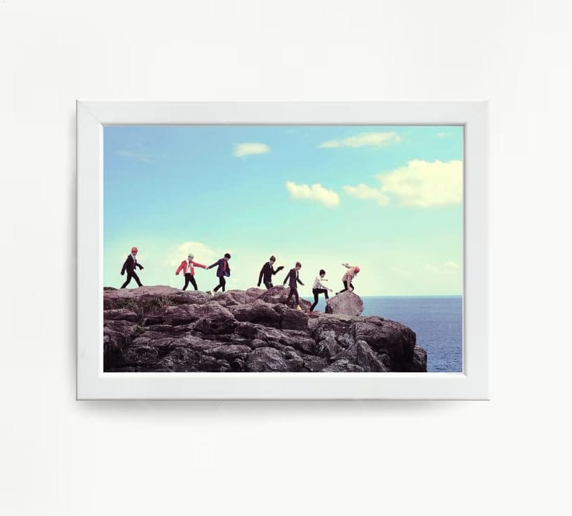 NOKKES Bts Army Bangtan Boy V suga J-Hope Jungkook Jin Jimin Rm 5X7 Inch Size Photo Frame Photo Home Office_EQW279