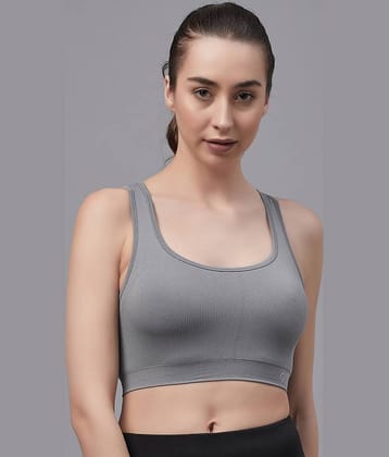 C9 Airwear - Grey Nylon Removable Padding Women's Sports Bra ( Pack of 1 )