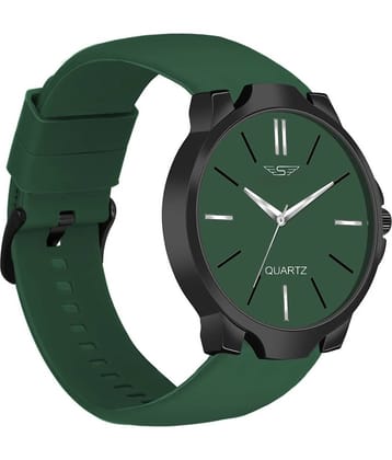Shivark Green Silicon Analog Men's Watch
