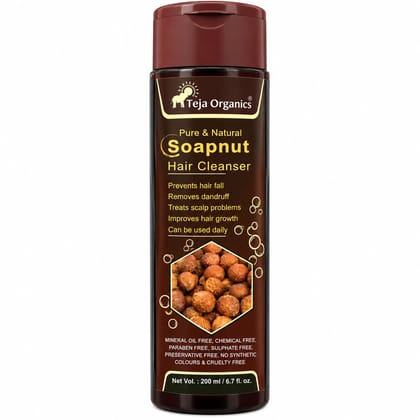 Pure Soapnut Hair Cleanser 200ml | Reetha-Based Natural Hair Wash | Gentle Scalp Cleanser for Healthy Hair