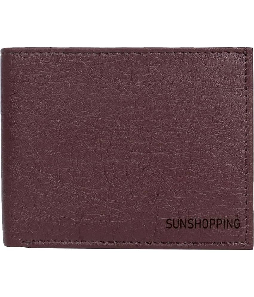 SUNSHOPPING - Brown PU Men's Regular Wallet ( Pack of 1 )