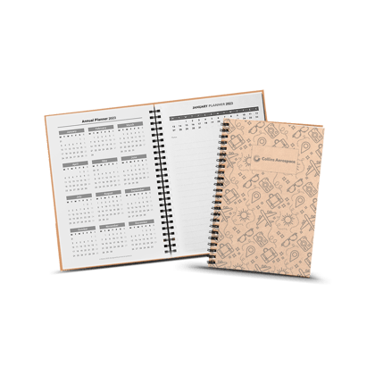 Economy A5 Soft Cover 160 pages Printed Kraft Diary