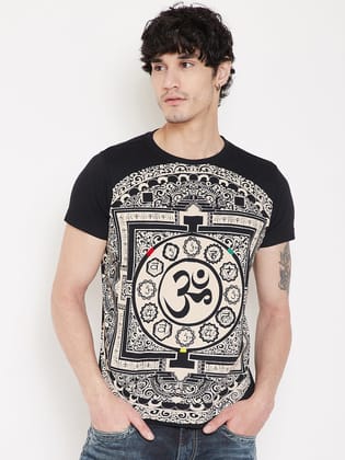 Punk AUM Black T-Shirt-S / Black