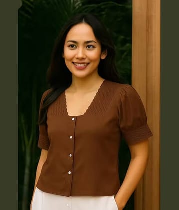 Shop To Shop Women's Cotton Tunic ( Brown )