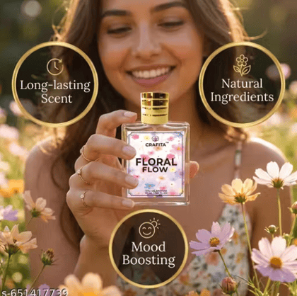 FLORAL FLOW - Charming Floral Fragrance for Women | Long Lasting & Romantic Feel | Premium Floral Scent for Cute Girls -50mL