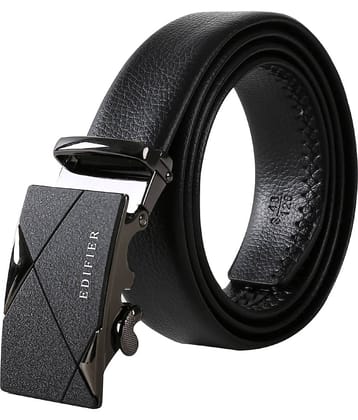 Edifier - Black Leather Men's Formal Belt ( Pack of 1 )