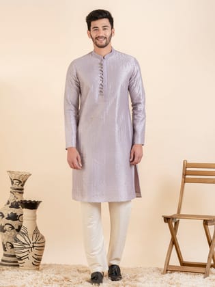 Lavender Sequin Kurta Set-S/38 / Only Kurta - No Lowers