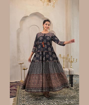 Juniper Women Polyester Fit & Flare Dress ( Black )