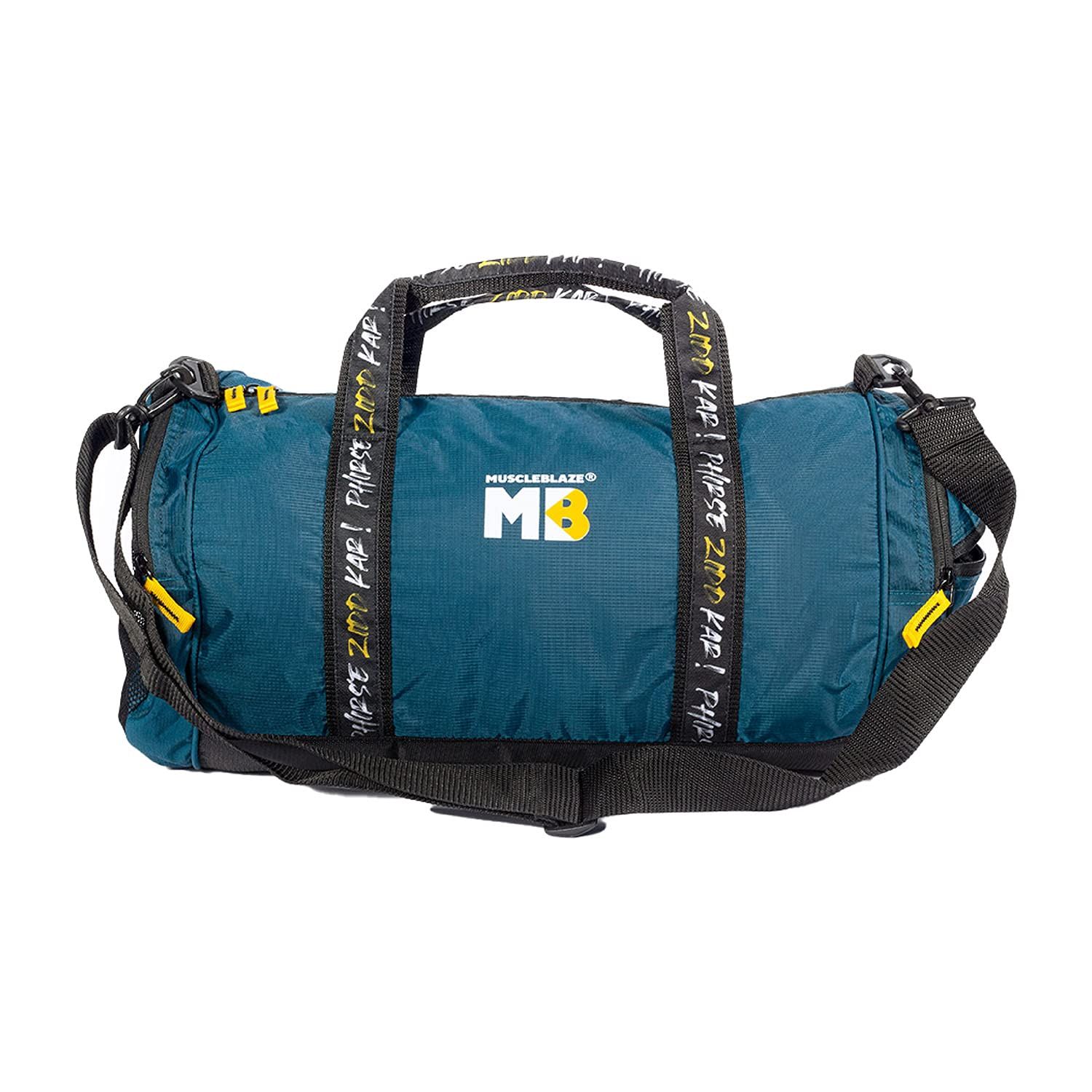 MuscleBlaze Gym Bag (Phirse Zidd Kar) Duffle Bag, Blue, 30L MuscleBlaze Gym Bag (Phirse Zidd Kar) Duffle Bag, Blue, 30L - Blue