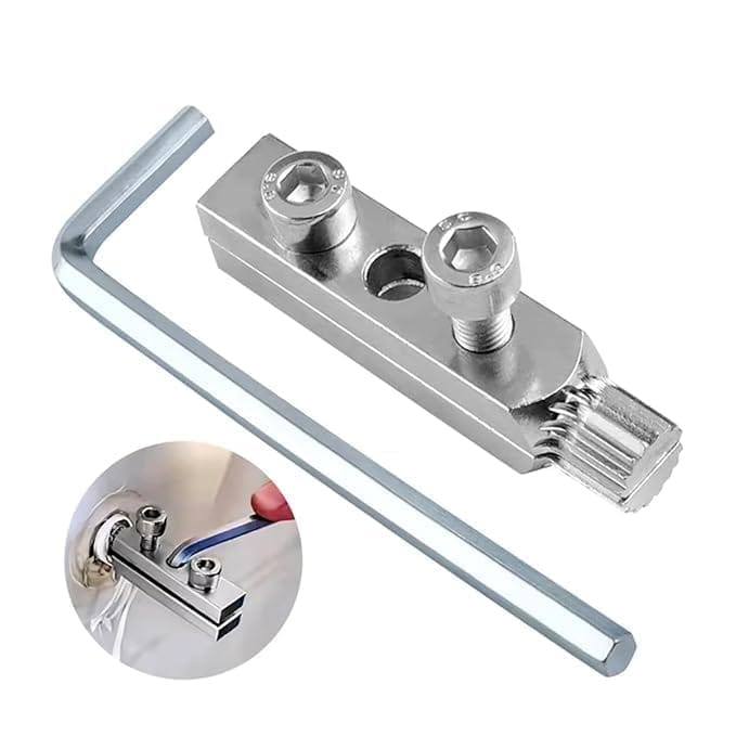 Faucet Angle Valve Broken Wire Extractor Adjustable Broken Valve Extractor Universal Screw Extractor Tool Broken Bolt Remover for 1/2 in & 3/4 in Stripped Thread, Stainless Steel Made