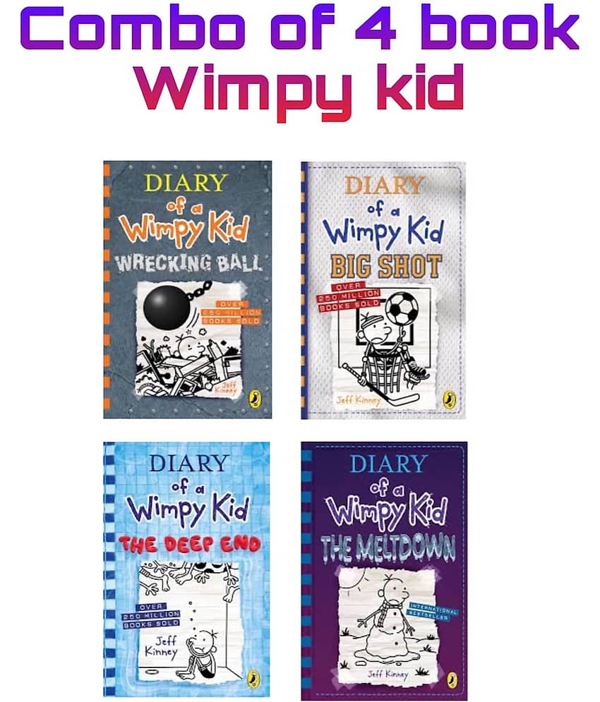 (combo of 4 book )Diary of a Wimpy (Deep End&Big Shot&Meltdown&Wrecking Ball) paperback by Jeff Kinney (Author)