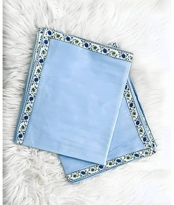 UrbanArts Cotton Solid Single Bed Dohar - Blue ( Set of 2 )