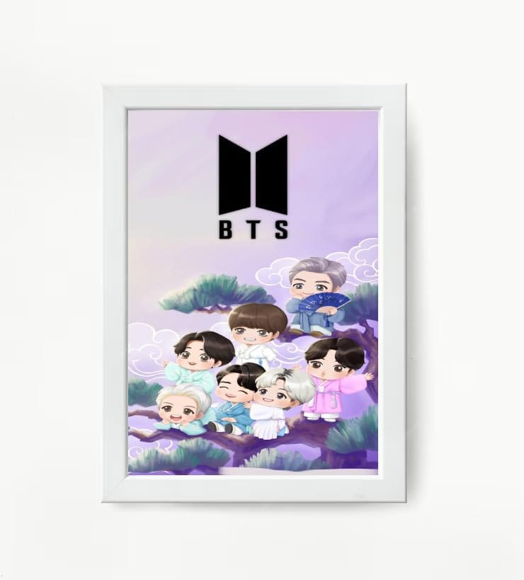 NOKKES Bts Army Bangtan Boy V suga J-Hope Jungkook Jin Jimin Rm 5X7 Inch Size Photo Frame Photo Home Office_EQW249