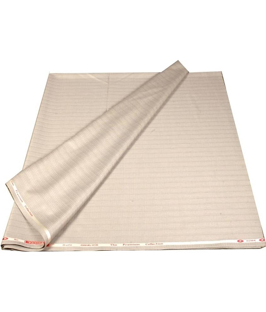 Kundan Beige Poly Viscose Unstitched Pant Piece