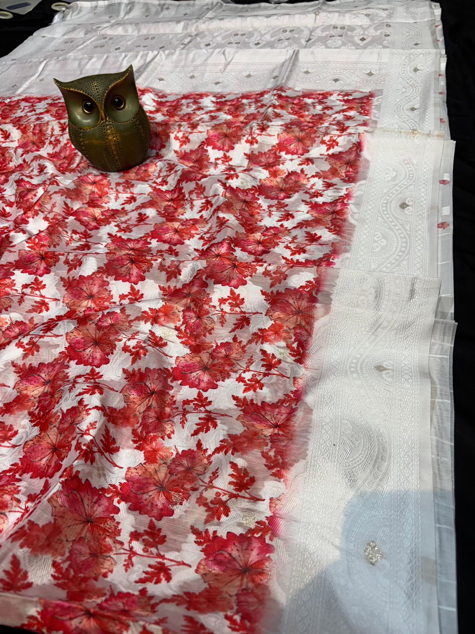 Special party wear brasu silk saree with bp
