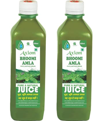 Axiom Bhoomi Amla 500 ml (Pack of 2) | Healthy Liver | Helps in Digestion | Boost Immunity | 100% Natural WHO-GLP,GMP, Certified ProductÂ 